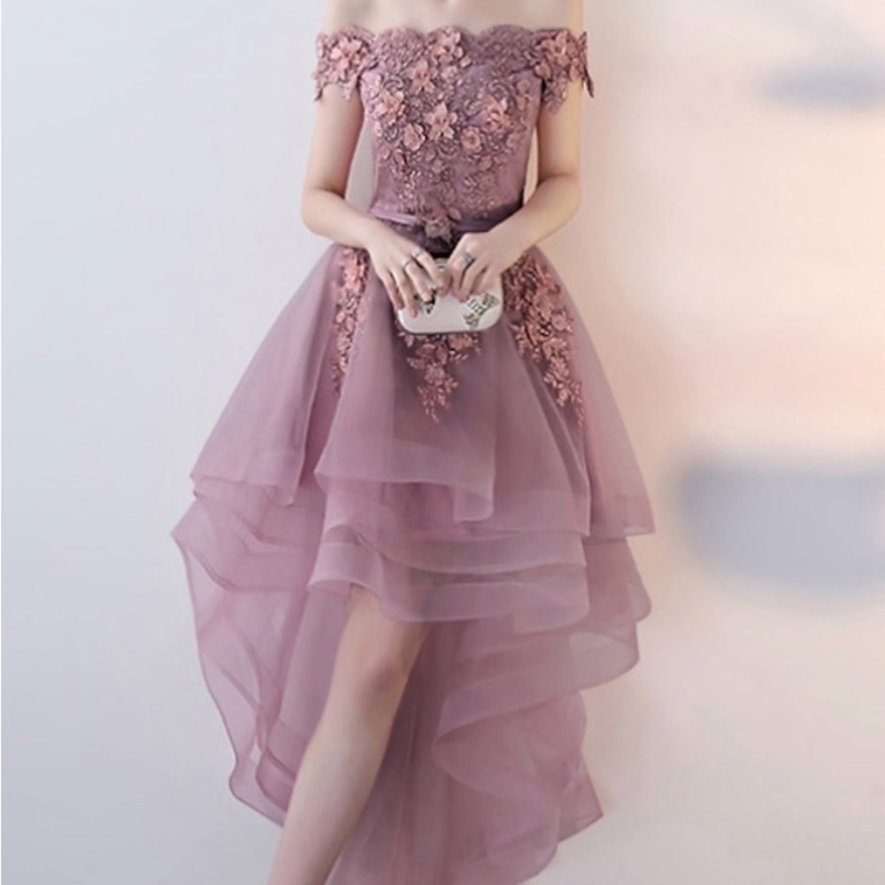 Asymmetrical Off-Shoulder Dress